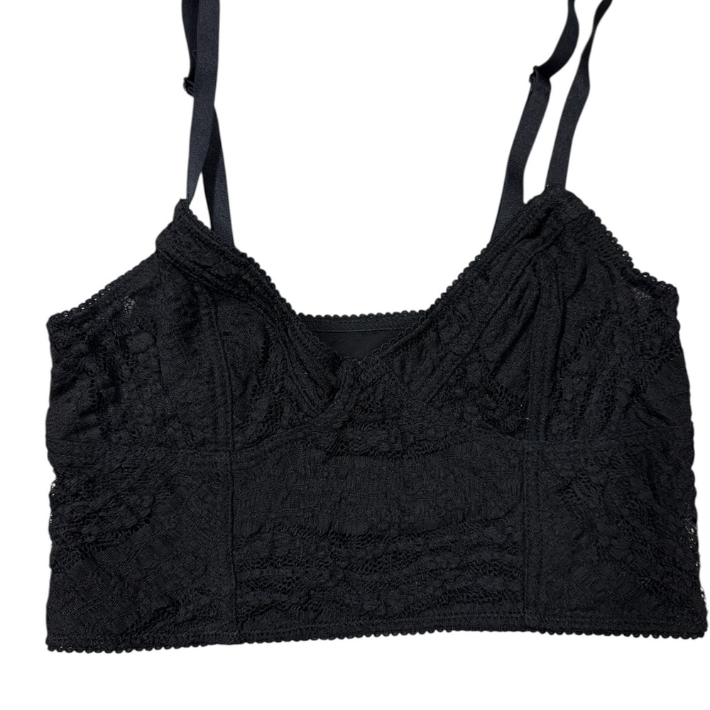 Free People Black Lace Bralette